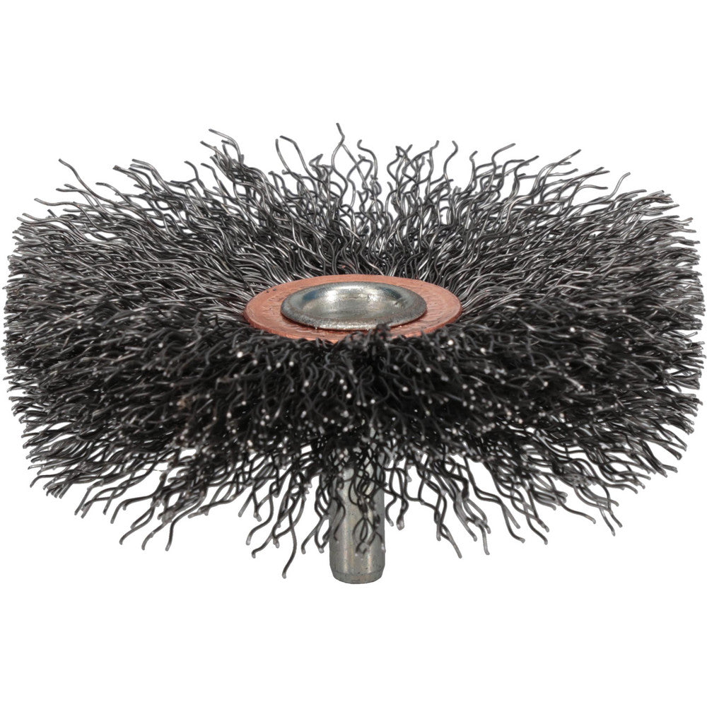 Weiler 90313 Wheel Brush 3" Wheel Dia, 1/2" Face Width, 0.0118" Wire Dia, Crimped