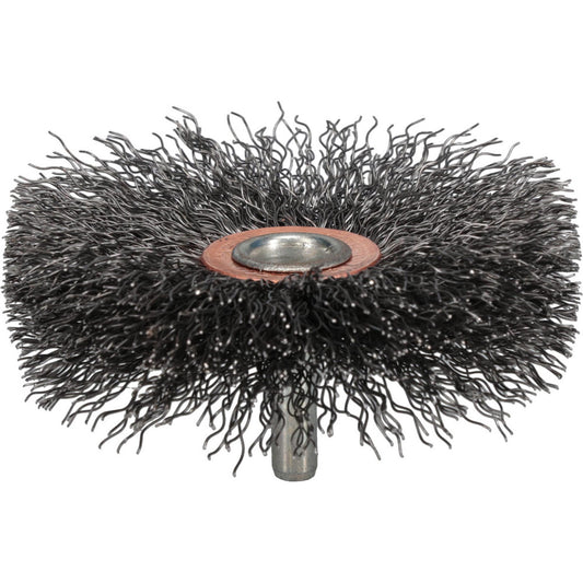 Weiler 90313 Wheel Brush 3" Wheel Dia, 1/2" Face Width, 0.0118" Wire Dia, Crimped