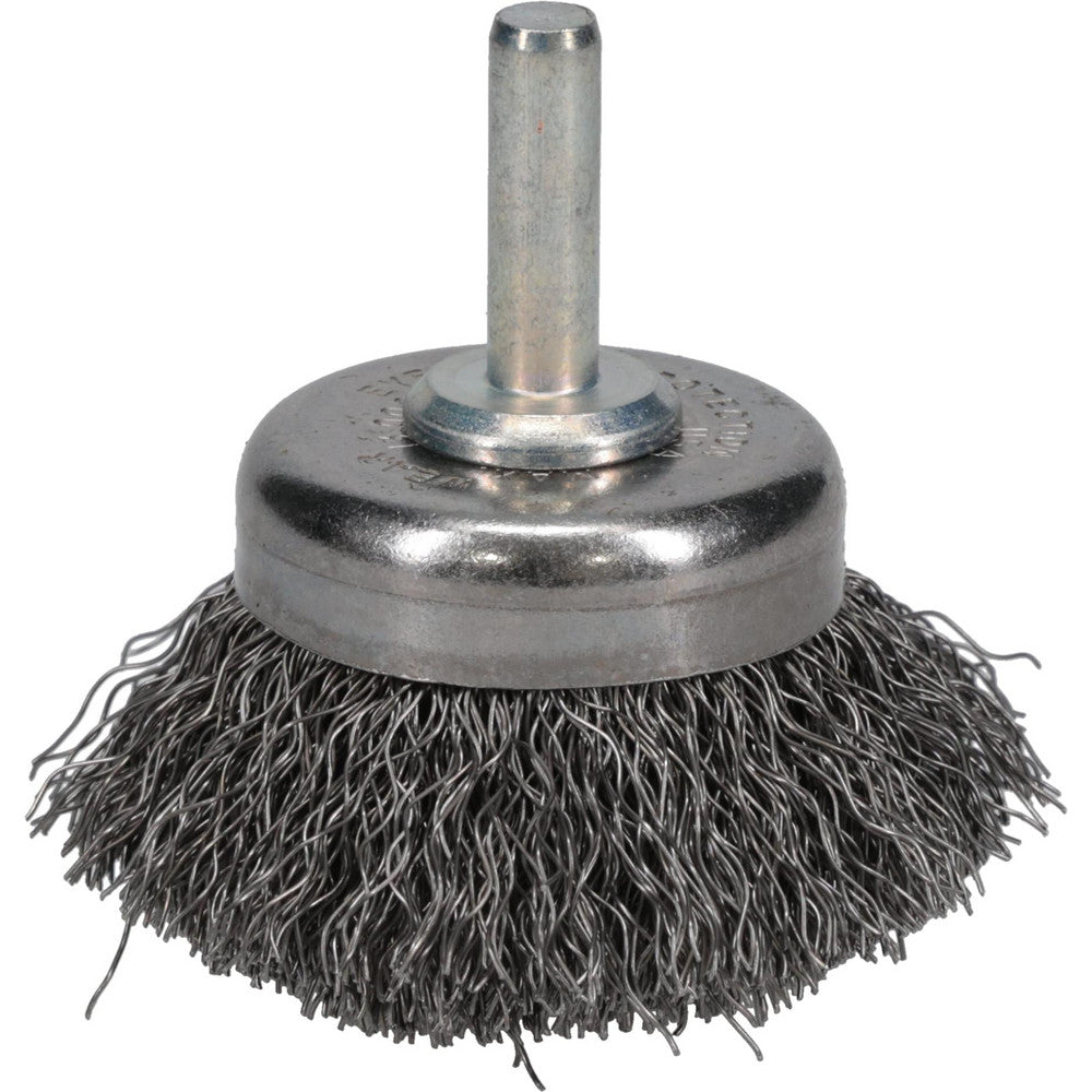 Weiler 90316 Cup Brush 1-3/4" Dia, 0.0118" Wire Dia, Steel, Crimped