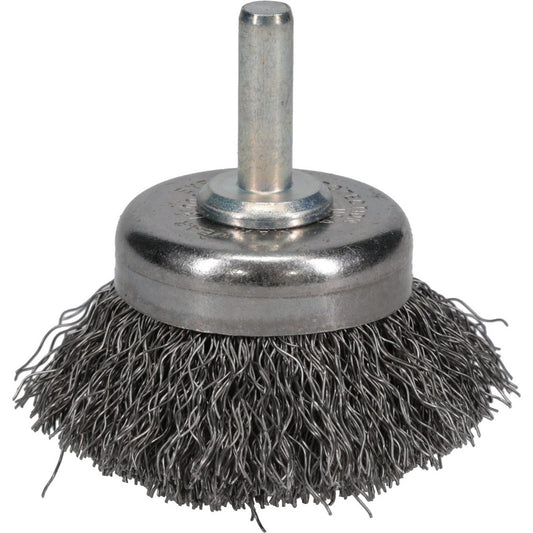 Weiler 90316 Cup Brush 1-3/4" Dia, 0.0118" Wire Dia, Steel, Crimped