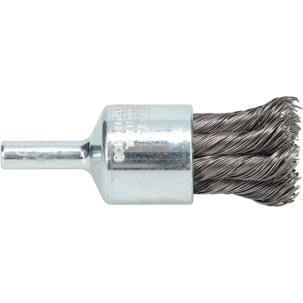 Weiler 90319 End Brushes 3/4" Dia, Steel, Knotted Wire
