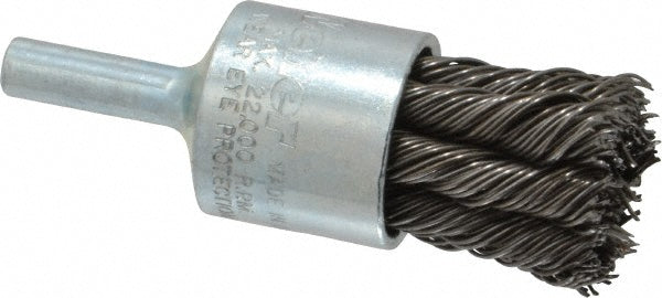 Weiler 90320 End Brushes 3/4" Dia, Steel, Knotted Wire