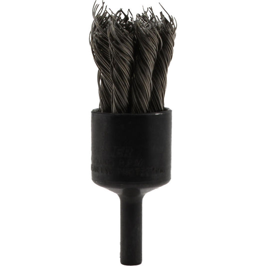 Weiler 10029 End Brushes 3/4" Dia, Stainless Steel, Knotted Wire