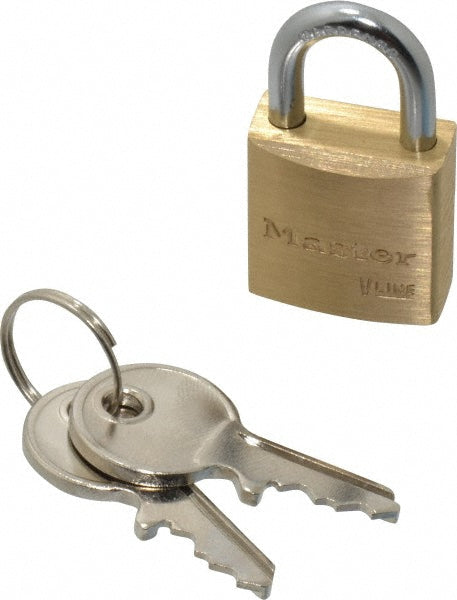 Master Lock 4120KA-213 Padlock Brass, Keyed Alike, 3/4" Wide