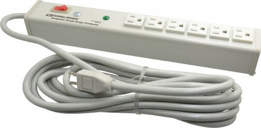 Wiremold M6BZ-15 6 Outlets, 120 Volts, 15 Amps, 15' Cord, Power Outlet Strip