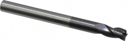 Accupro 00476606 Corner Radius End Mill 3/16" Dia, 5/16" LOC, 0.01" Radius, 3 Flutes, Solid Carbide
