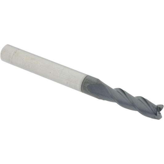 Accupro 00476630 Corner Radius End Mill 0.2188" Dia, 3/4" LOC, 0.02" Radius, 3 Flutes, Solid Carbide