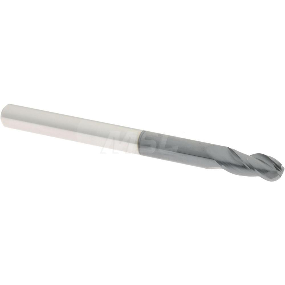 Accupro 00476846 Ball End Mill 0.125" Dia, 0.25" LOC, 3 Flute, Solid Carbide