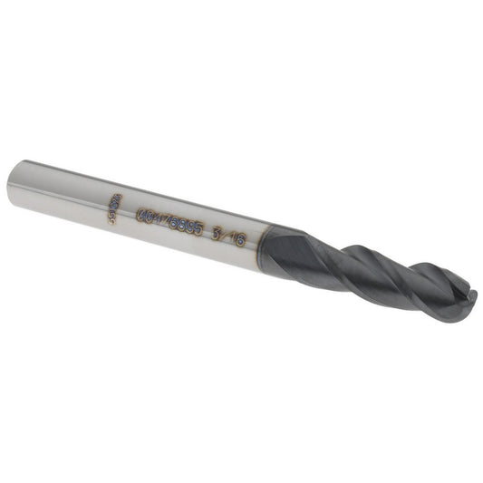 Accupro 00476895 Ball End Mill 0.1875" Dia, 0.5625" LOC, 3 Flute, Solid Carbide