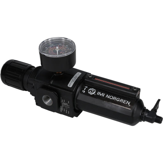 Norgren B73G-3AK-QD1-RMG FRL Combination Unit 3/8 NPT, Intermediate, 1 Pc Filter/Regulator with Pressure Gauge