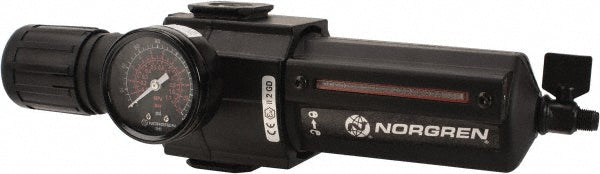 Norgren B74G-4AK-QD1-RMG FRL Combination Unit 1/2 NPT, Standard, 1 Pc Filter/Regulator with Pressure Gauge