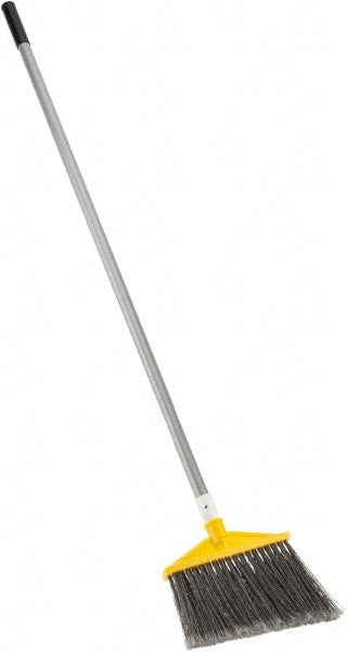 Rubbermaid FG638500GRAY 10.5" Angle Broom, Metal Handle, Flagged Polypropylene Fill, Gray