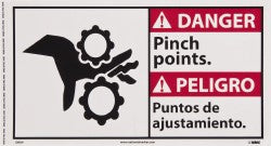 AccuformNMC DBA9P Sign Rectangle, "Danger - Pinch Points"
