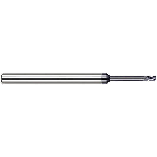 Harvey Tool 54893-C6 Corner Radius End Mill 0.0930" Dia, 0.1400" LOC, 0.0100" Radius, 3 Flute, Solid Carbide