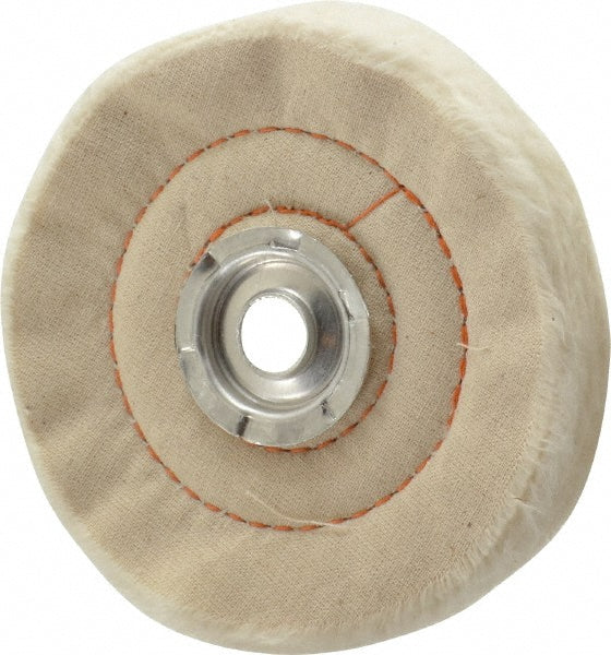 Dico 7000135 Unmounted Cushion Sewn Buffing Wheel 4" Dia, 3/4" Thick, 1/2" Arbor Hole Dia