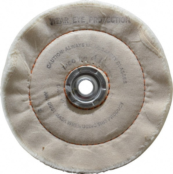 Dico 7000204 Unmounted Cushion Sewn Buffing Wheel 6" Dia, 3/4" Thick, 1/2" Arbor Hole Dia