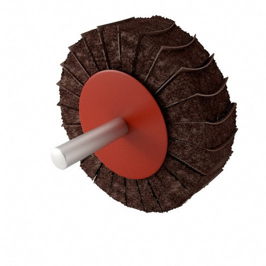 Superior Abrasives A008588 Mounted Flap Wheel 3" Dia, 1" Face Width, 180 Grit, Aluminum Oxide