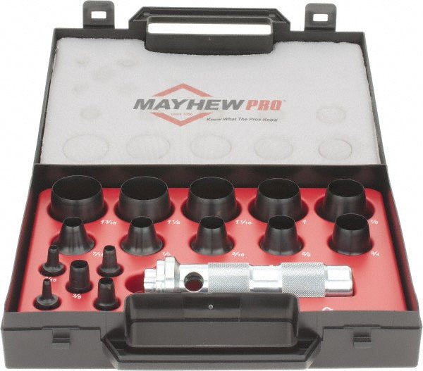 Mayhew 66000 Hollow Punch Set 16 Pc, 0.125 to 1.1875"