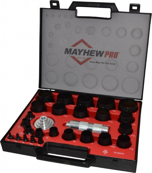 Mayhew 66002 Hollow Punch Set 27 Pc, 0.125 to 2"