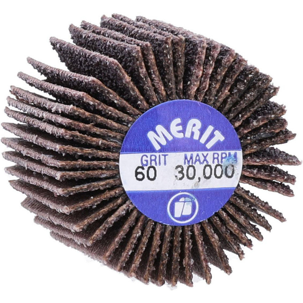 Merit Abrasives 08834131008 Mounted Flap Wheel 1" Face Width, 60 Grit, Ceramic Alumina