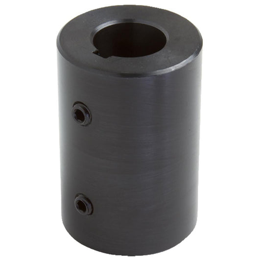 Climax Metal Products RC-062-KW 5/8" Inside x 1-1/4" Outside Diam, Mild Steel Set Screw Rigid Coupling with keyway