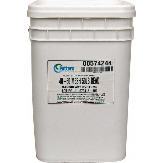 Potters Industries, Llc 601846 Abrasive Blasting Media  Coarse Grade,  Smooth,  Glass Bead