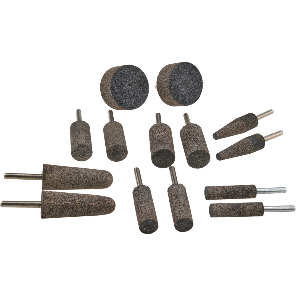 Grier Abrasives KT-1/4-14AW-RSN 14 Piece Aluminum Oxide Resinoid Abrasive Point Set