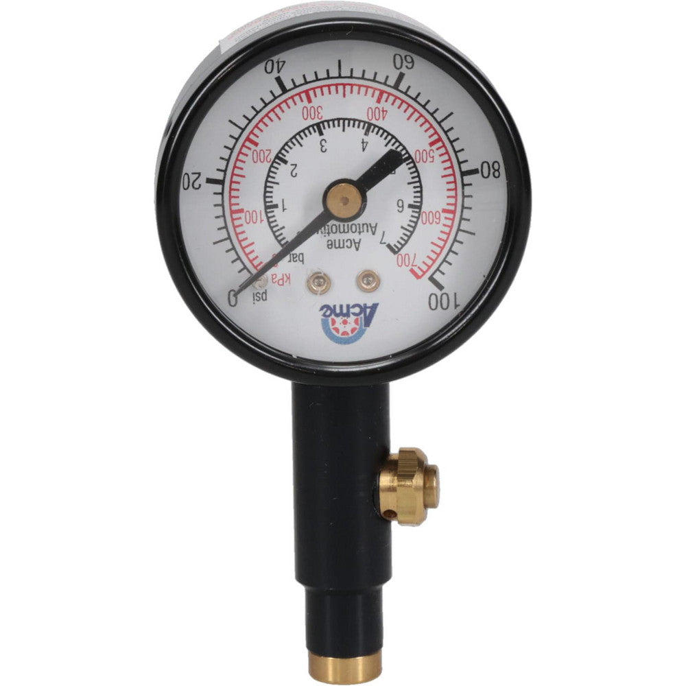 Coilhose Pneumatics A530 0 to 100 psi Dial Straight Tire Pressure Gauge