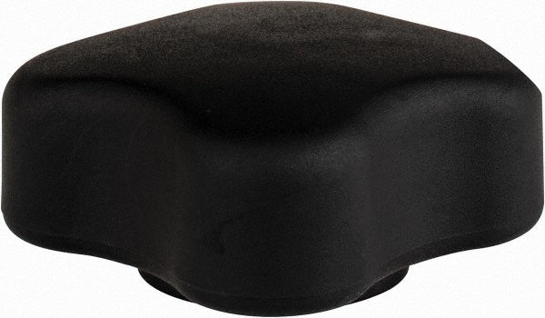 Gibraltar 1RM7A205A8Z002G Lobed Knob 3" Head Dia, 4 Points, Thermoplastic Elastomer, Black