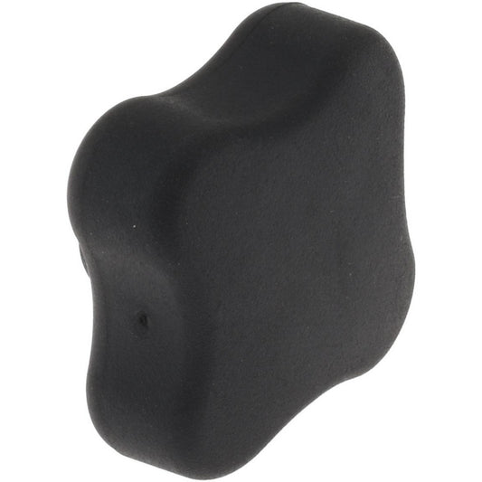 Gibraltar 5A01A205A8Z002G Lobed Knob 1.4" Head Dia, 4 Points, Thermoplastic Elastomer, Black