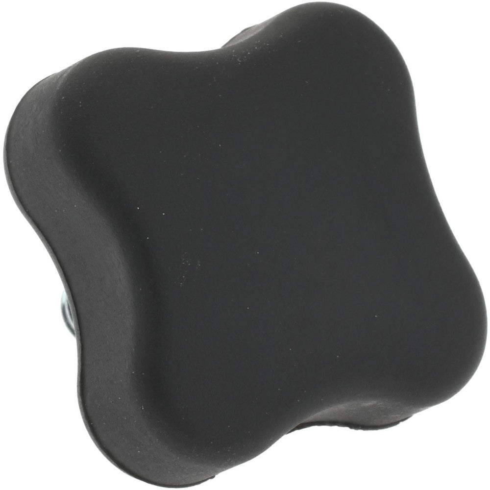 Gibraltar 5A01B921A8Z003G Lobed Knob 1.4" Head Dia, 4 Points, Thermoplastic Elastomer, Black