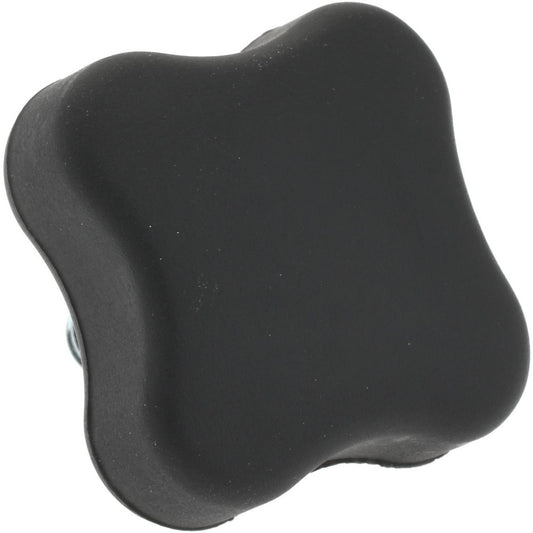 Gibraltar 5A01B921A8Z003G Lobed Knob 1.4" Head Dia, 4 Points, Thermoplastic Elastomer, Black