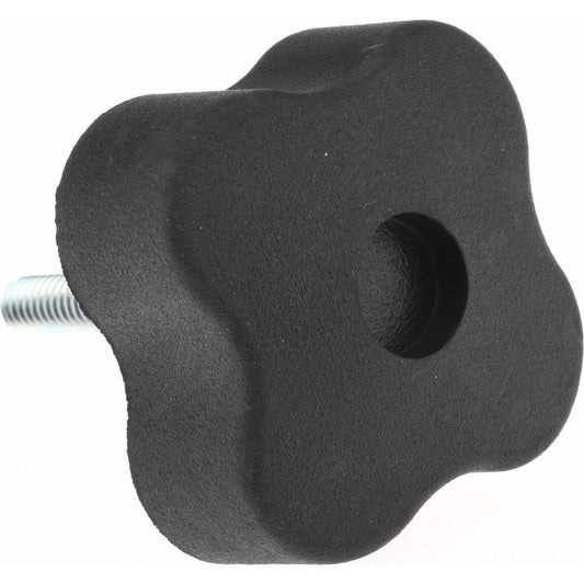 Gibraltar KN4C15004S5-S21 Lobed Knob 1.9900" Head Dia, 4-Point, Thermoplastic Elastomer, Black