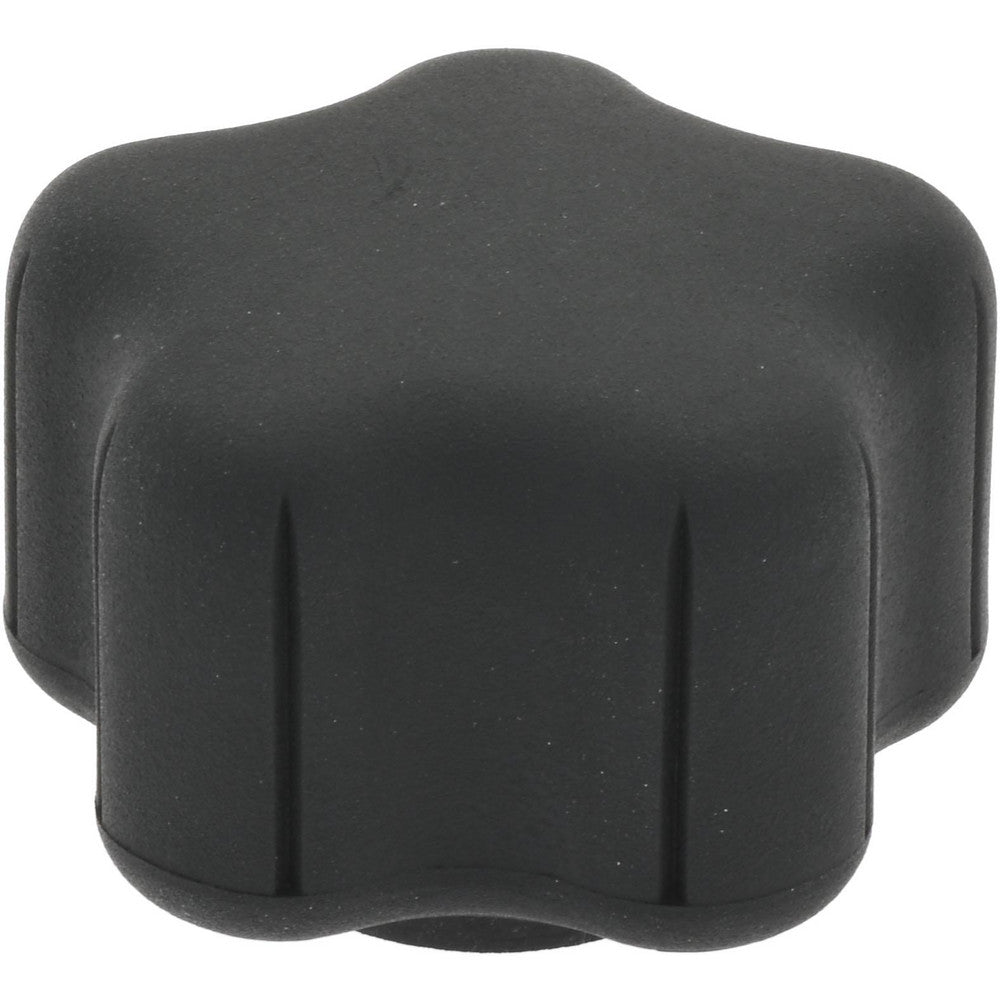 Gibraltar 5B40A205A8Z002G Lobed Knob 1.52" Head Dia, 5 Points, Thermoplastic Elastomer, Black