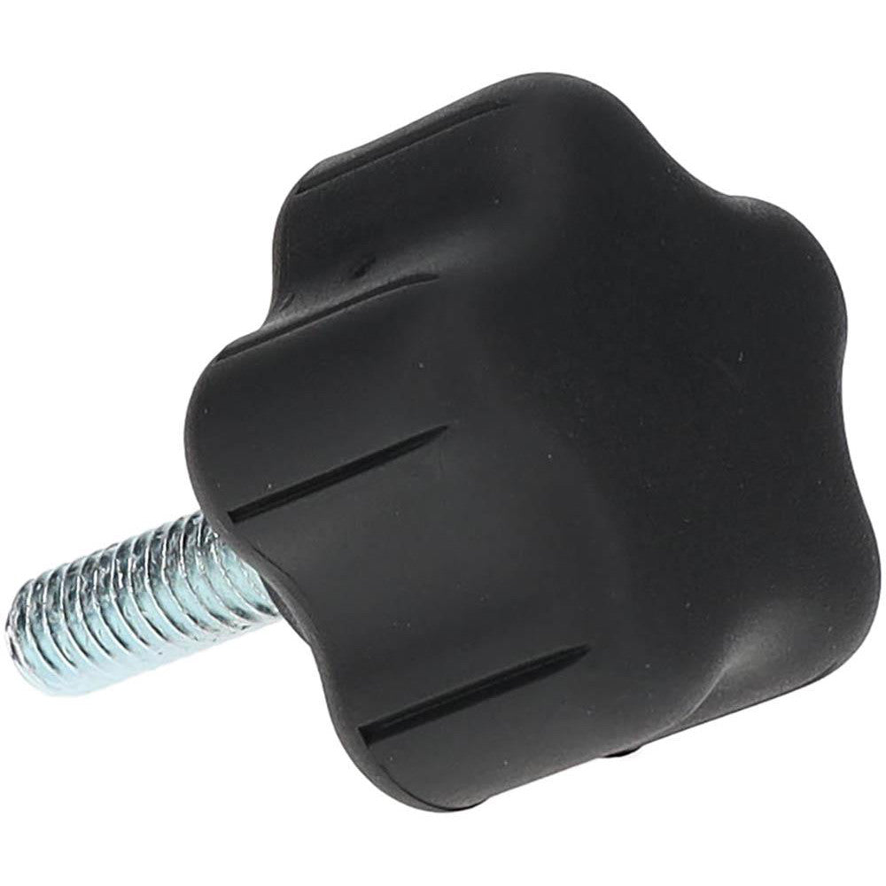 Gibraltar 5B40B931A8Z001G Lobed Knob 1.52" Head Dia, 5 Points, Thermoplastic Elastomer, Black