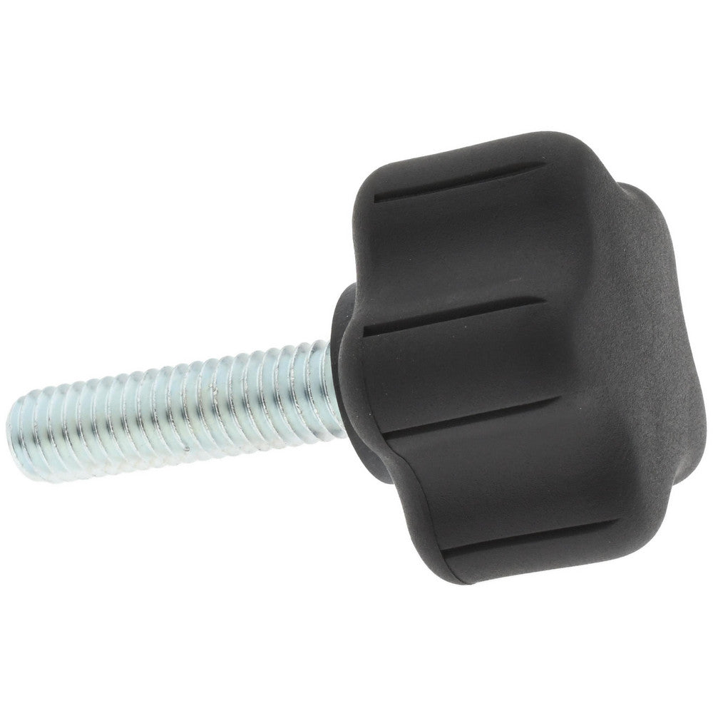 Gibraltar 5B40B943A8Z001G Lobed Knob 1.52" Head Dia, 5 Points, Thermoplastic Elastomer, Black