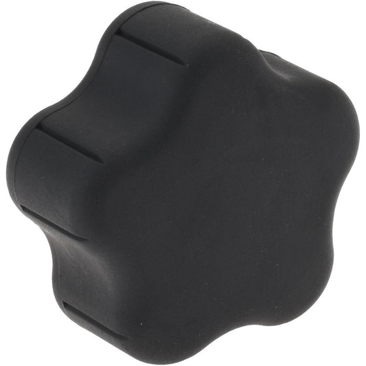 Gibraltar 5B50A207A8Z002G Lobed Knob 1.91" Head Dia, 5 Points, Thermoplastic Elastomer, Black