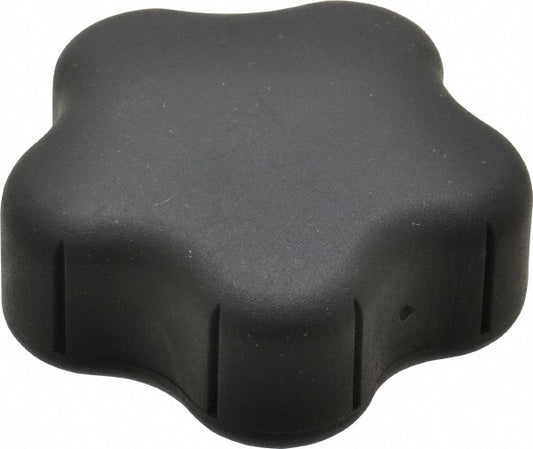 Gibraltar 5B60A207A8Z002G Lobed Knob 2.26" Head Dia, 5 Points, Thermoplastic Elastomer, Black