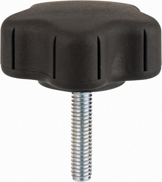 Gibraltar 5B60B933A8Z001G Lobed Knob 2.26" Head Dia, 5 Points, Thermoplastic Elastomer, Black