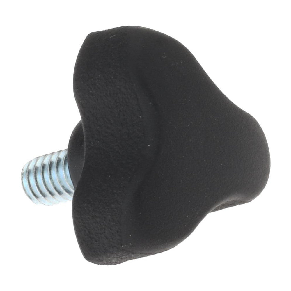 Gibraltar 5J30B921A8Z001G Lobed Knob 1.18" Head Dia, 3 Points, Thermoplastic Elastomer, Black