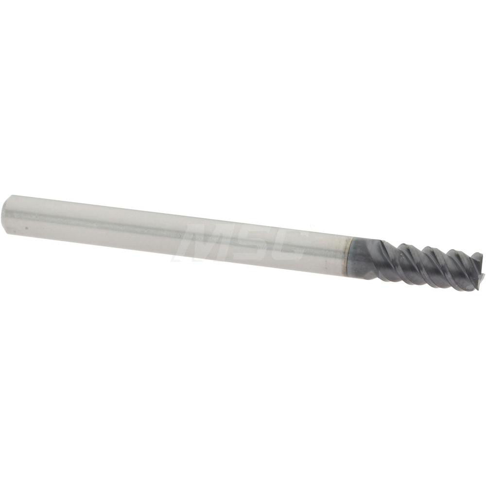 Accupro 95168371 Square End Mill  0.1250" Dia, 0.25" LOC, 0.125" Shank Dia, 1.5" OAL, 3 Flutes, Solid Carbide