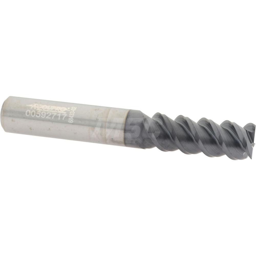 Accupro 95168366 Square End Mill 3/8" Dia, 1" LOC, 3 Flutes, Solid Carbide