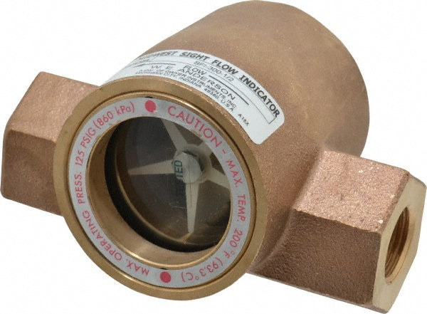 Dwyer SFI-300-1/2 1/2 Inch, Bronze Body Sight Flow Indicator