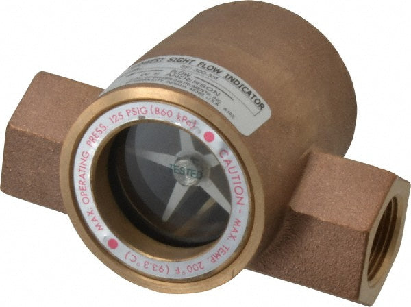 Dwyer SFI-300-3/4 3/4 Inch, Bronze Body Sight Flow Indicator