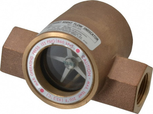 Dwyer SFI-300-3/4 3/4 Inch, Bronze Body Sight Flow Indicator