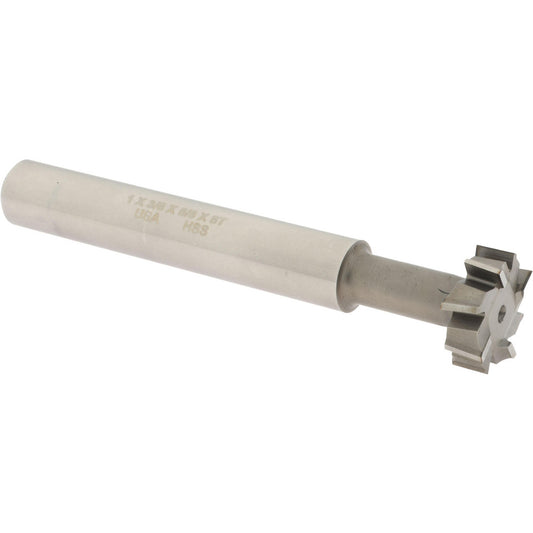 Made in USA Milling Cutters ETS1-38 1" Diam, 3/8" Wide, High Speed Steel T-Slot Cutter