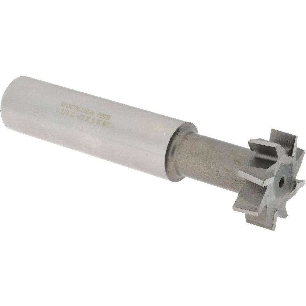 Made in USA Milling Cutters ETS15-12 1-1/2" Diam, 1/2" Wide, High Speed Steel T-Slot Cutter
