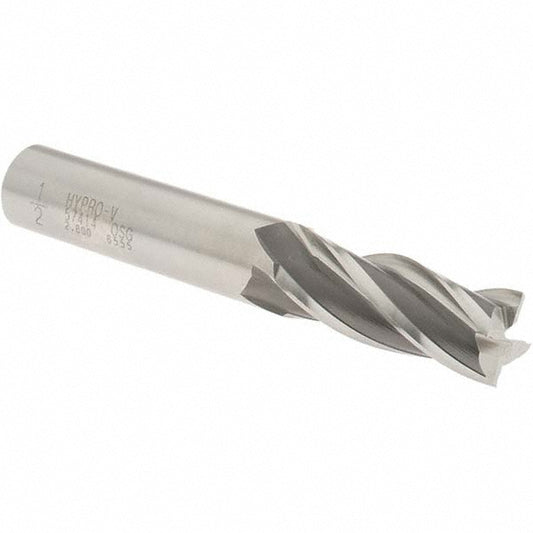 OSG 5741400 Square End Mill 1/2'' Dia, 1-1/4'' LOC, 1/2'' Shank Dia, 3-1/4'' OAL, 4 Flutes, Vanadium High Speed Steel