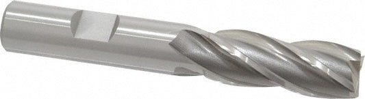 OSG 5741500 Square End Mill 17/32'' Dia, 1-3/8'' LOC, 1/2'' Shank Dia, 3-3/8'' OAL, 4 Flutes, Vanadium High Speed Steel