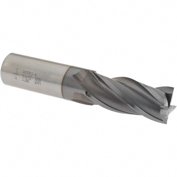 OSG 5743208 Square End Mill 3/4'' Dia, 1-5/8'' LOC, 3/4'' Shank Dia, 3-7/8'' OAL, 4 Flutes, Vanadium High Speed Steel